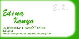 edina kanyo business card